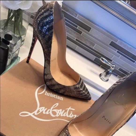 Christian Louboutin Shoes - Christian Louboutin Gold Glitter Sirene Pigalle